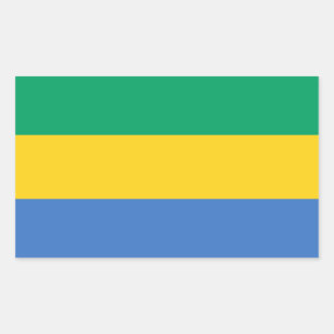 Sticker Rectangulaire Drapeau Gabon