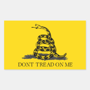 Sticker Rectangulaire Drapeau Gadsden jaune classique Ne marchez pas sur
