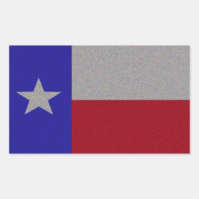 Sticker Rectangulaire Drapeau Glitt Texas (Devant)