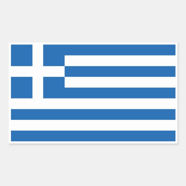 Sticker Rectangulaire Drapeau grec, Drapeau grec (Devant)