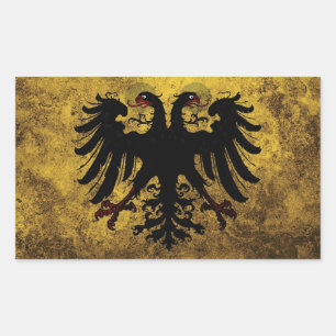 Sticker Rectangulaire Drapeau grunge du Saint-Empire romain germanique