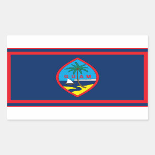 Sticker Rectangulaire Drapeau Guam