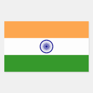 Sticker Rectangulaire Drapeau indien