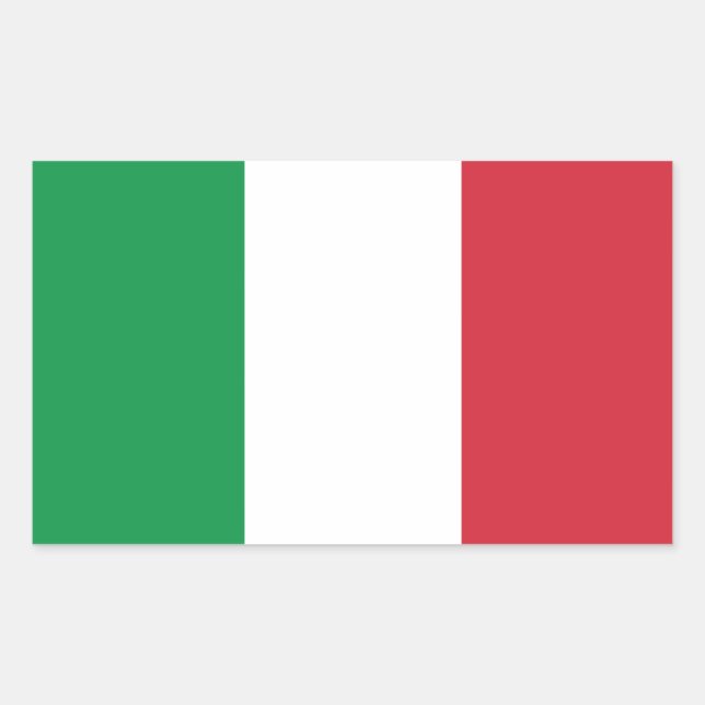 Sticker Rectangulaire Drapeau italien (Devant)