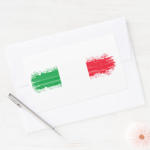 Sticker Rectangulaire Drapeau italien
