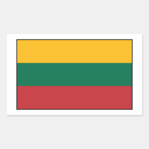 Sticker Rectangulaire Drapeau lituanien