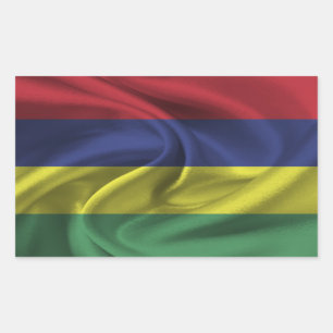 Sticker Rectangulaire Drapeau Maurice
