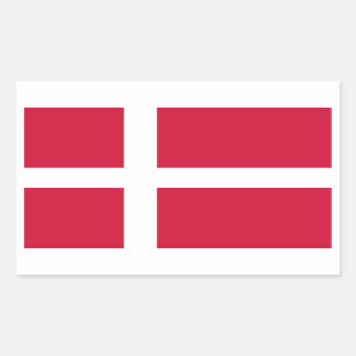 Sticker Rectangulaire Drapeau national danois