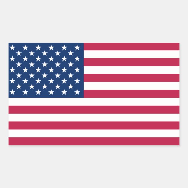 Sticker Rectangulaire Drapeau national FOUR USA (Devant)