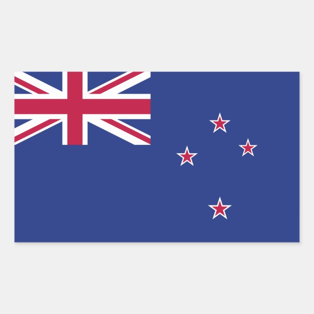 Sticker Rectangulaire Drapeau néo-zélandais (Devant)