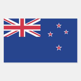 Sticker Rectangulaire Drapeau néo-zélandais/zélandais/kiwi