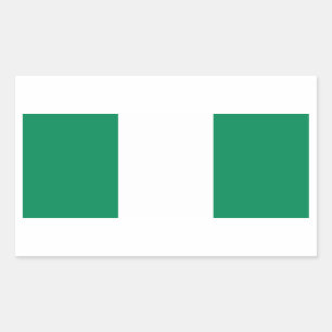 Sticker Rectangulaire Drapeau Nigéria/Nigéria