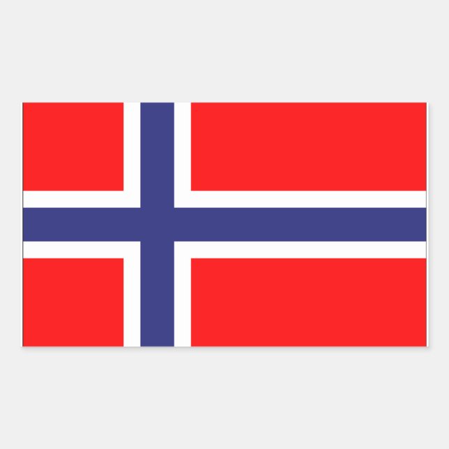 Sticker Rectangulaire Drapeau norvégien (Devant)