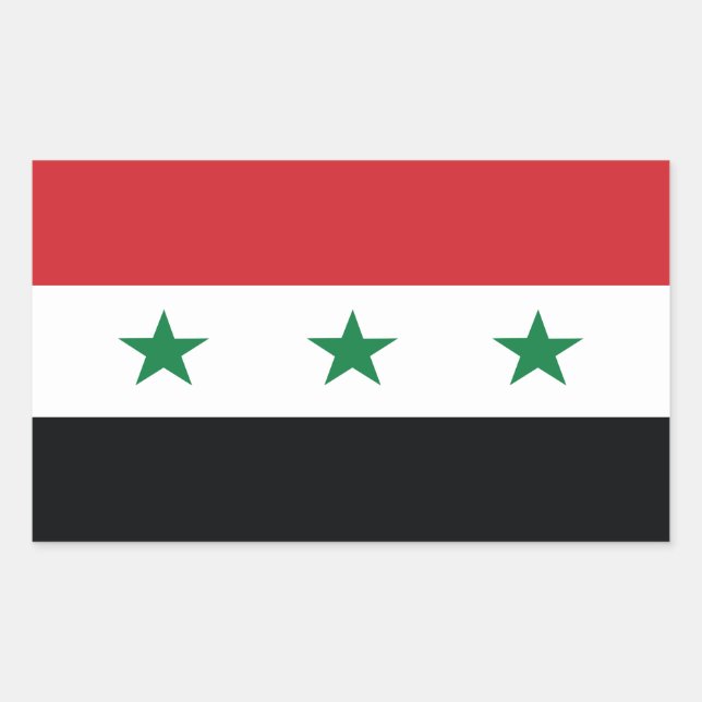 Sticker Rectangulaire Drapeau officiel de l'Irak (Devant)