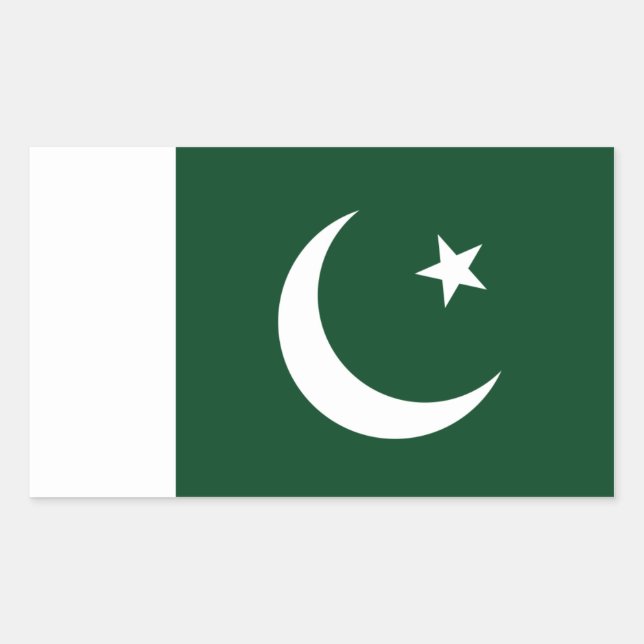 Sticker Rectangulaire Drapeau pakistanais (Devant)