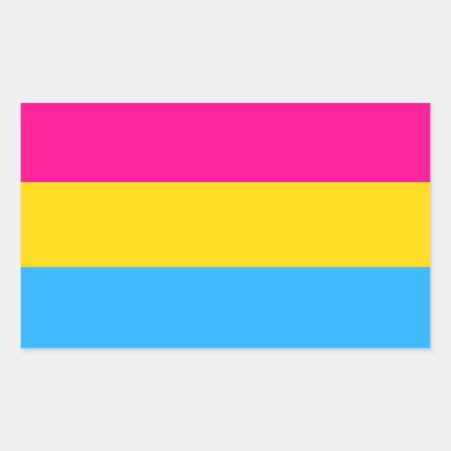 STICKER RECTANGULAIRE "DRAPEAU PANSEXUAL DE FIERTÉ " (Devant)