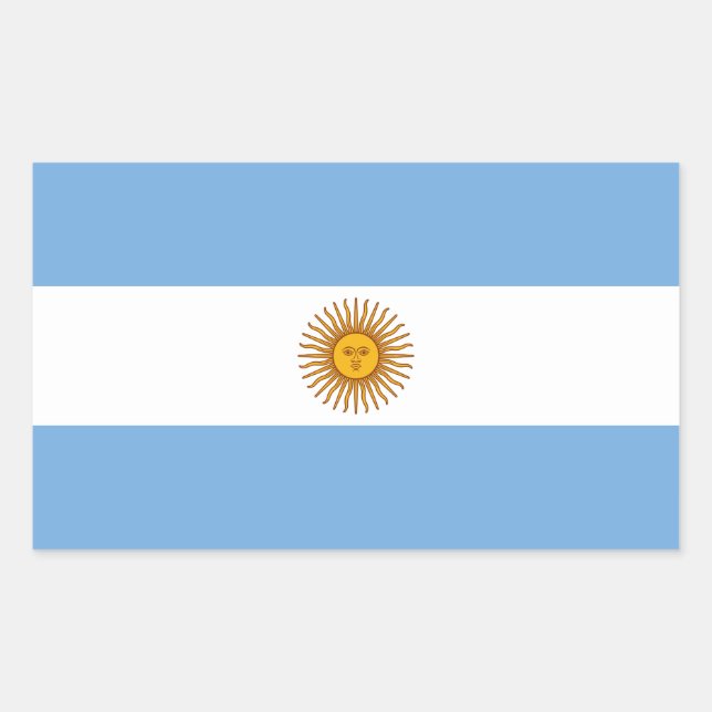Sticker Rectangulaire Drapeau patriotique argentin (Devant)