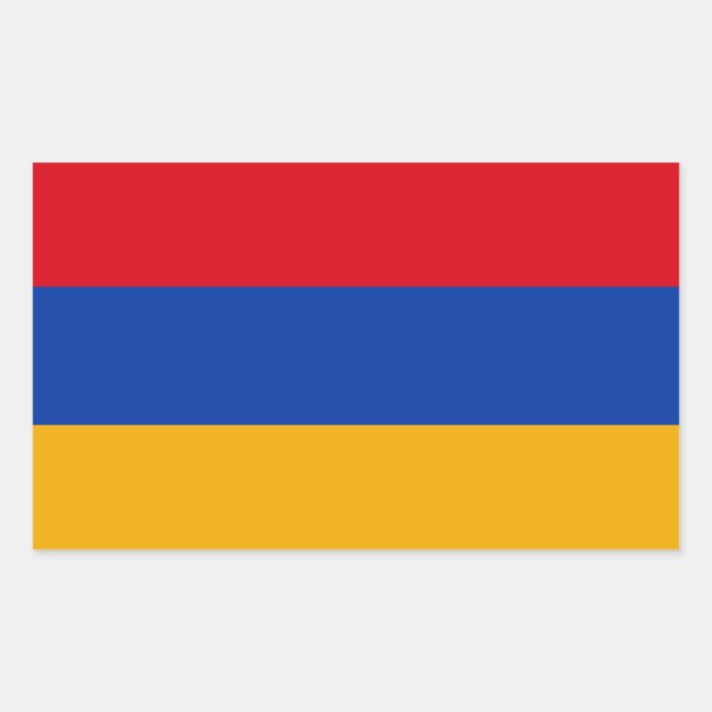 Sticker Rectangulaire Drapeau patriotique arménien (Devant)