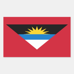 Sticker Rectangulaire Drapeau patriotique d'Antigua-et-Barbuda
