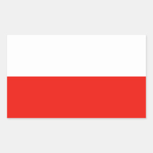 Sticker Rectangulaire Drapeau polonais