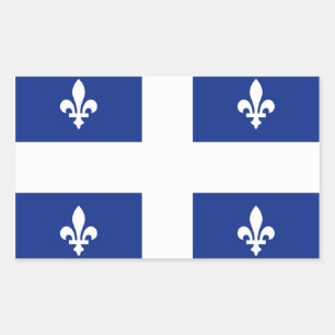 Sticker Rectangulaire Drapeau "Québec"