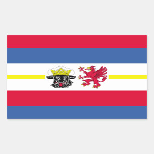 Sticker Rectangulaire Drapeau rectangulaire Mecklembourg-Poméranie occid