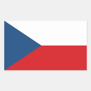 Sticker Rectangulaire Drapeau République tchèque