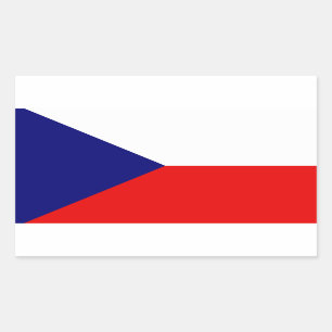 Sticker Rectangulaire Drapeau République tchèque