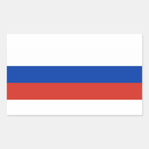 Sticker Rectangulaire Drapeau russe