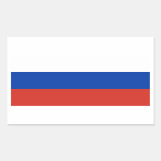 Sticker Rectangulaire Drapeau Russie/Russie