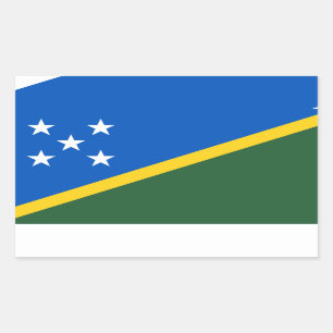 Sticker Rectangulaire Drapeau Salomon Islander, Drapeau des Îles Salomon