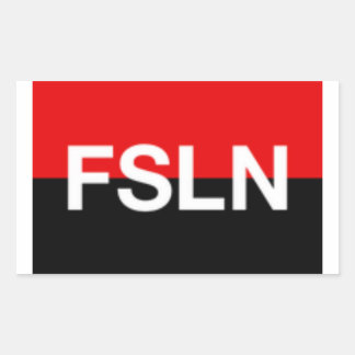 STICKER RECTANGULAIRE DRAPEAU SANDINISTAS