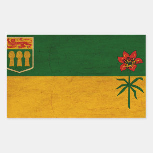Sticker Rectangulaire Drapeau Saskatchewan