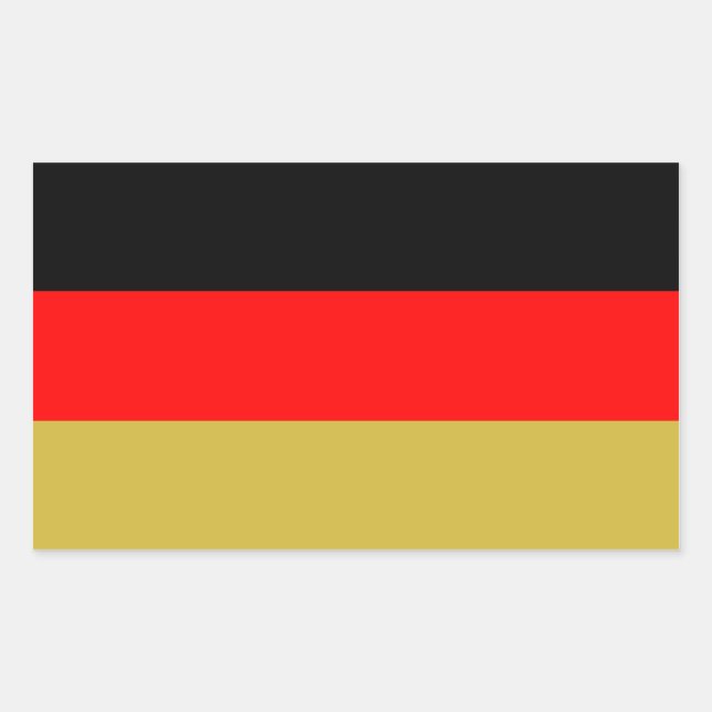 Sticker Rectangulaire Drapeau Schwarz-Rot-Gold de l'Allemagne (Devant)