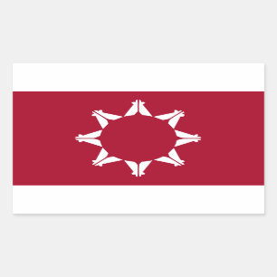 Sticker Rectangulaire Drapeau sioux oglala lakota
