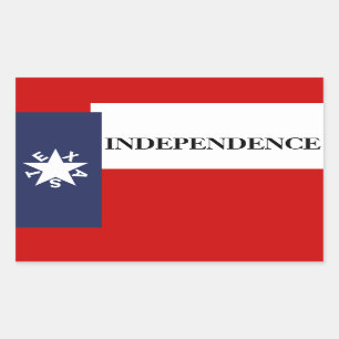 Sticker Rectangulaire Drapeau solitaire d'étoile de l'indépendance du