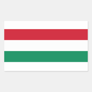 Sticker Rectangulaire Drapeau Stickers* de la Hongrie