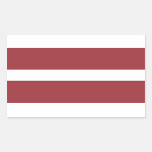 Sticker Rectangulaire Drapeau Stickers* de la Lettonie