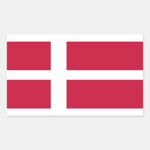 Sticker Rectangulaire Drapeau Stickers* du Danemark