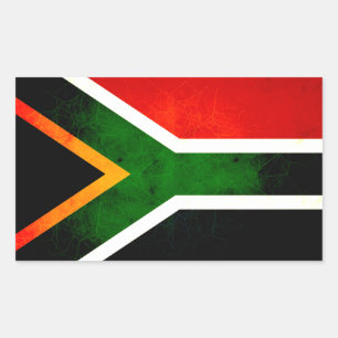 Sticker Rectangulaire Drapeau sud-africain moderne Edgy