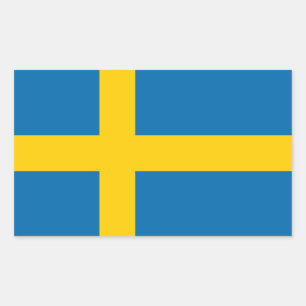 Sticker Rectangulaire Drapeau suédois