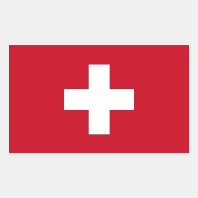 Sticker Rectangulaire Drapeau suisse (Devant)