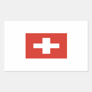 Sticker Rectangulaire Drapeau Suisse