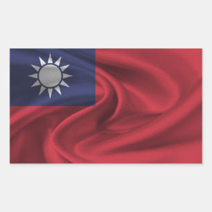 Sticker Rectangulaire Drapeau Taïwan