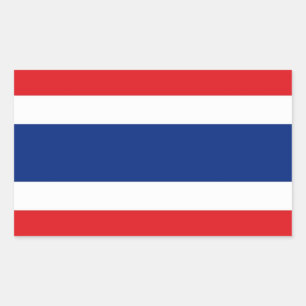 Sticker Rectangulaire Drapeau Thaïlande