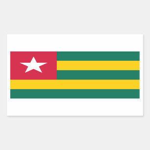 Sticker Rectangulaire Drapeau Togo/togolais