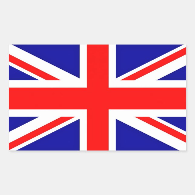 Sticker Rectangulaire Drapeau Union Jack (Devant)