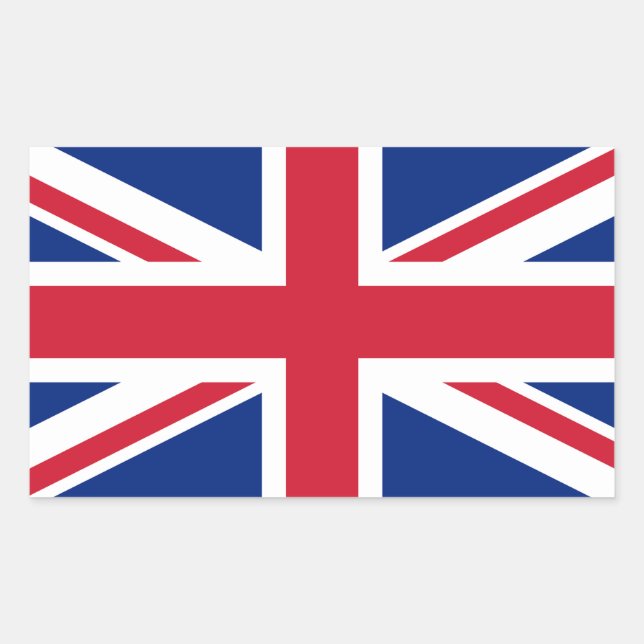 Sticker Rectangulaire Drapeau Union Jack du Royaume-Uni (Devant)