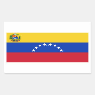Sticker Rectangulaire Drapeau Venezuela/Venezuela