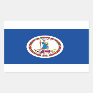 Sticker Rectangulaire Drapeau Virginia